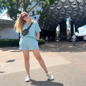 Light Blue Women's Two-Piece Set